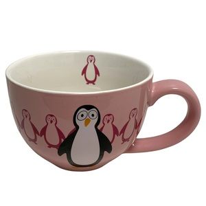 La senza Candy coffee mug pink penguins cup